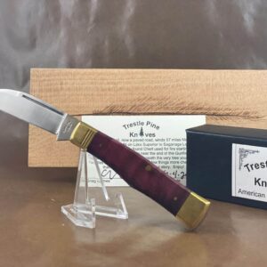 Trestle Pine Knives Gunflint ~ Curly Red Maple Handle knives for sale